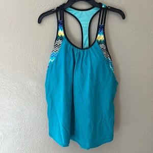 Women’s Swim Tankini top, Size Large, Blue
